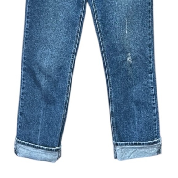 Just Black Mid Rise Rolled Cuff Lightly Distressed Jeans Size 25 - Picture 5 of 9